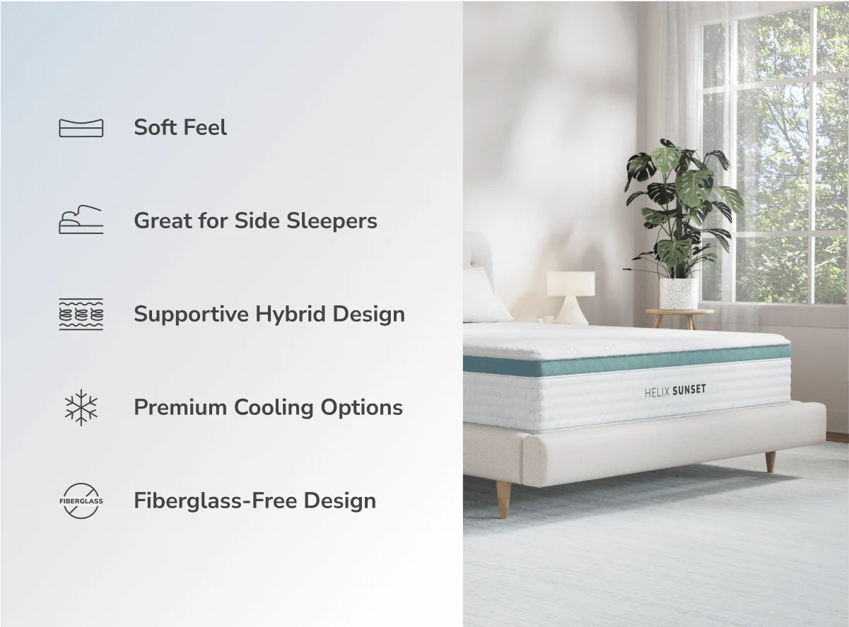 2025 Helix Sunset Mattress 25% off