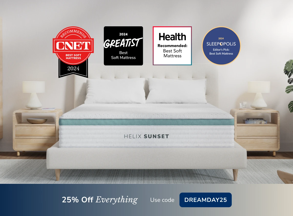 2025 Helix Sunset Mattress 25% off