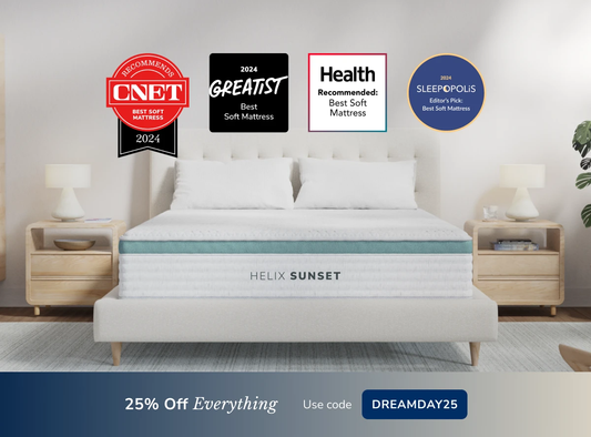 2025 Helix Sunset Mattress 25% off