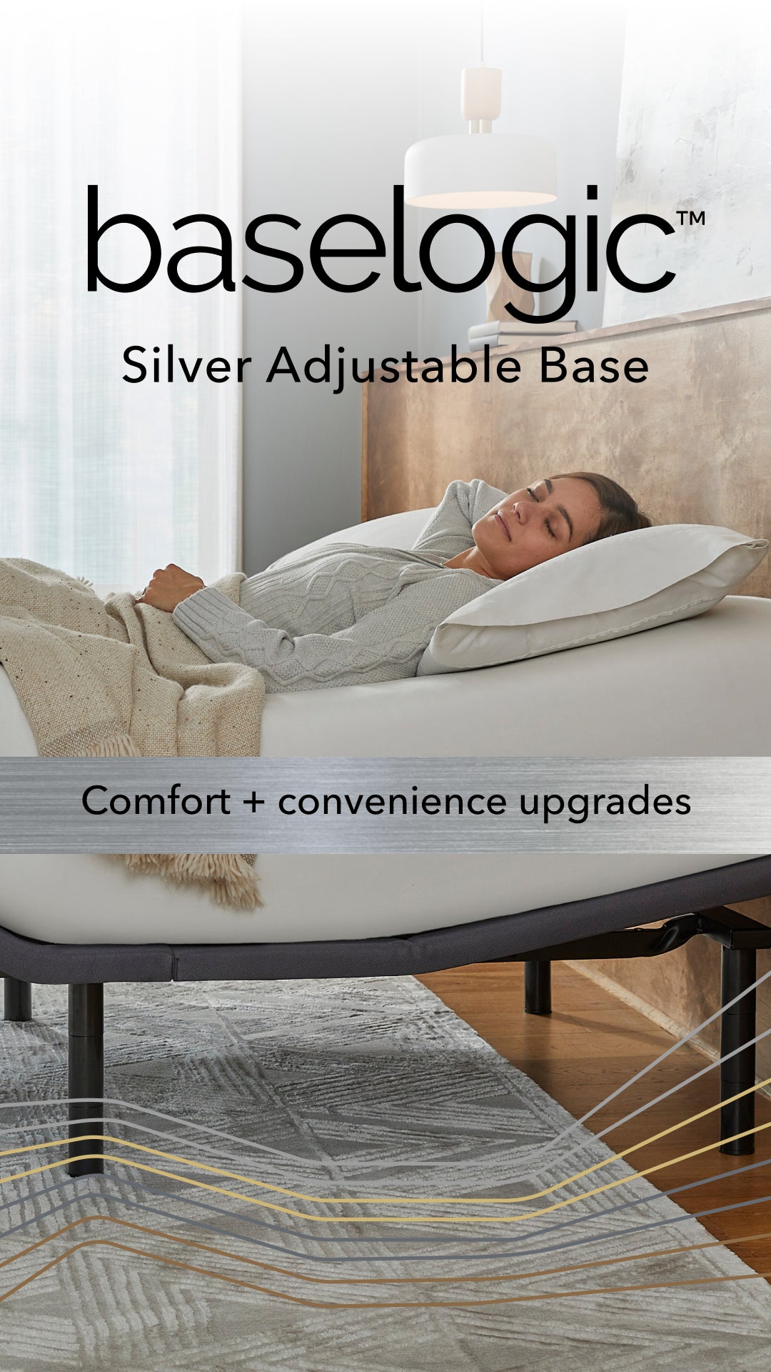 Serta baselogic™ Silver Adjustable Base